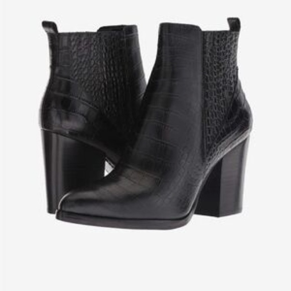 Marc Fisher croc embossed Women's Ankle Boots